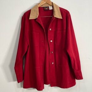 Vintage Western Large Roper Women's Shacket Red